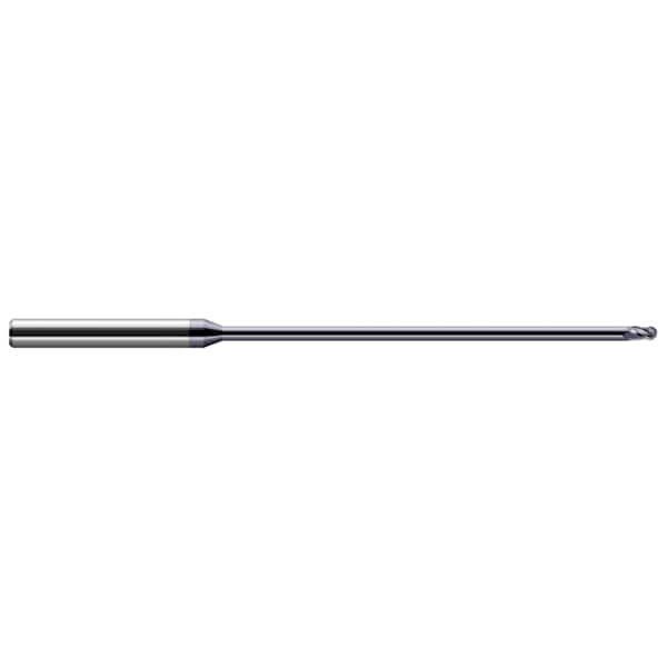 Miniature End Mill - Ball - Long Reach, Stub Flute, 0.0930" (3/32)